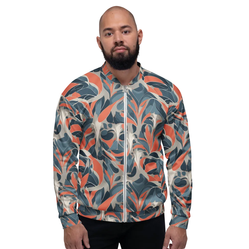 Sculpted Botanica on Bomber Jacket — Front