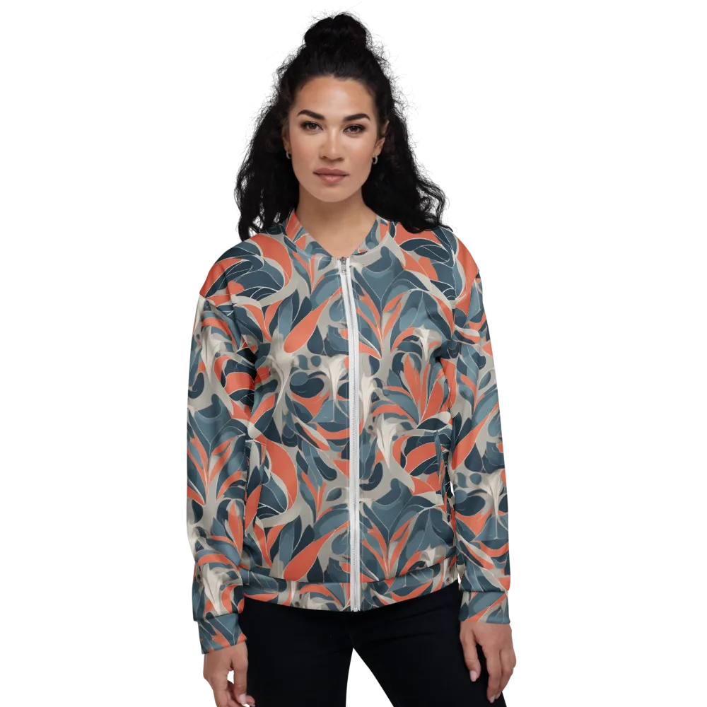Sculpted Botanica on Bomber Jacket — Front