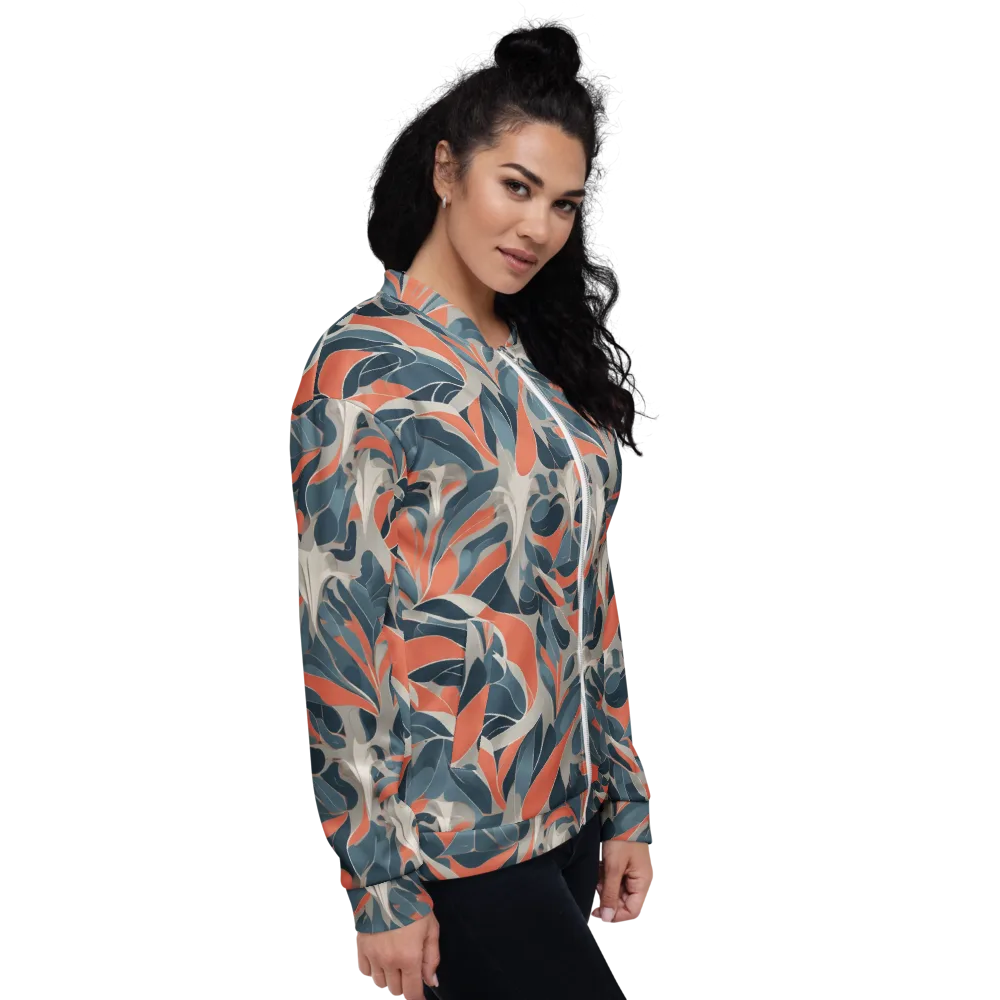Sculpted Botanica on Bomber Jacket — Right