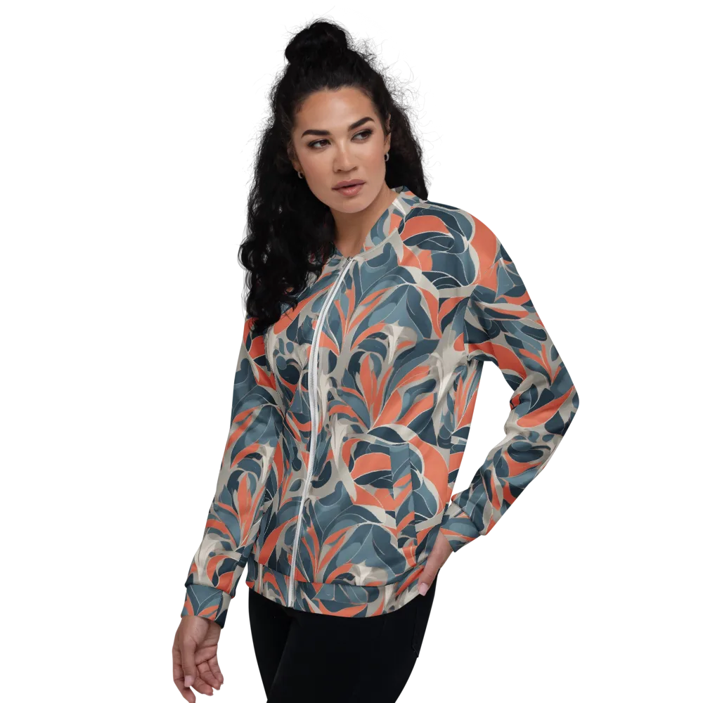 Sculpted Botanica on Bomber Jacket — Left