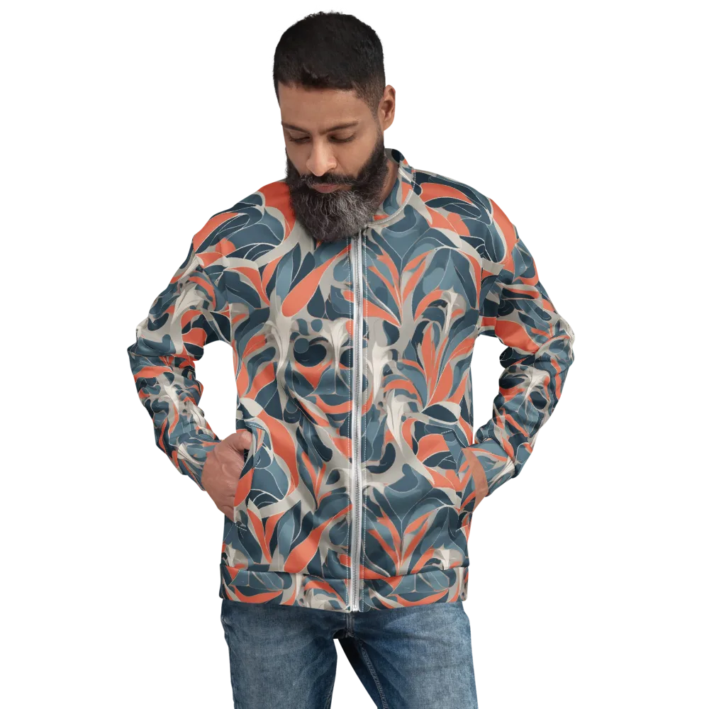 Sculpted Botanica on Bomber Jacket — Front