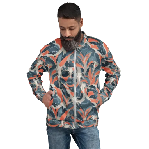 Sculpted Botanica on a Bomber Jacket