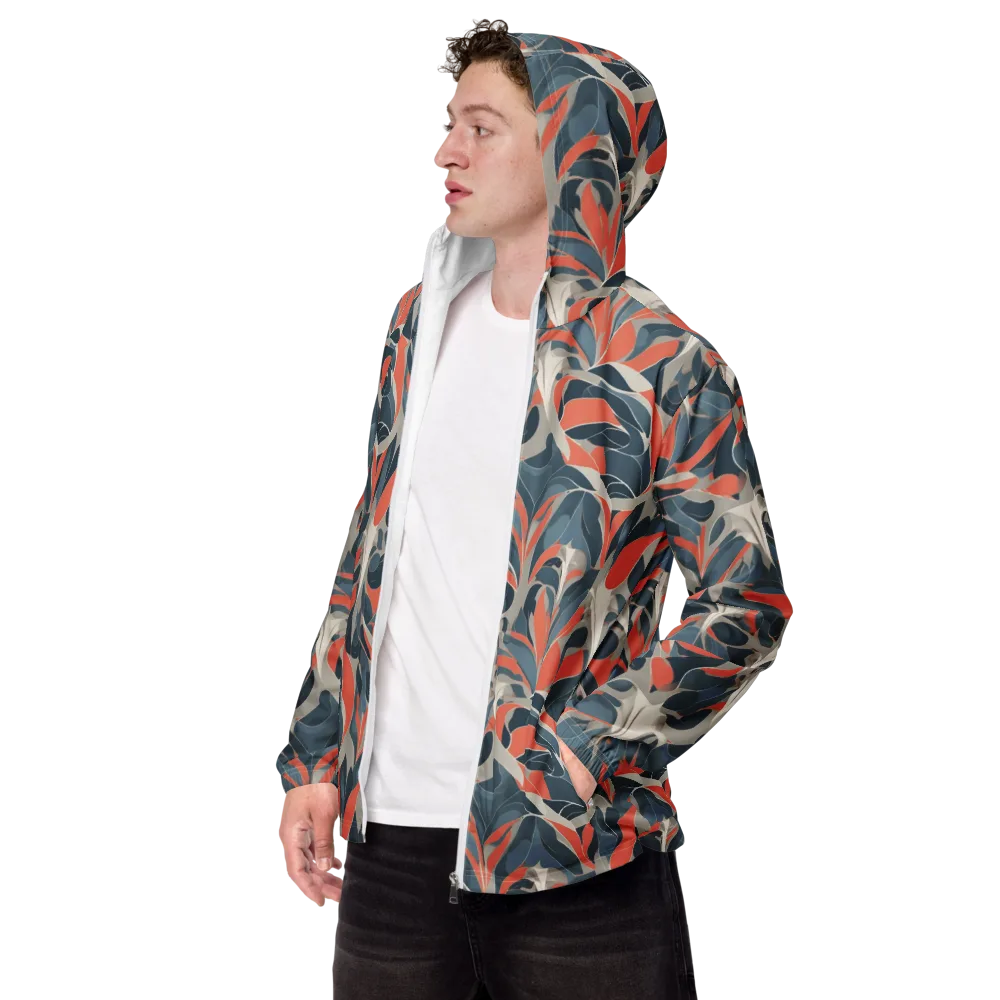 Sculpted Botanica on Men's Windbreaker — Left Front