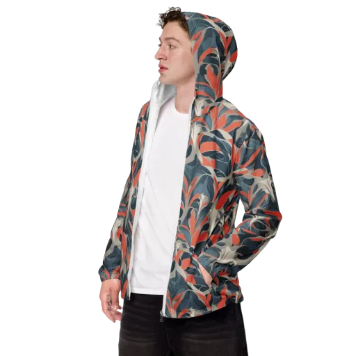 Sculpted Botanica on a Men's Windbreaker