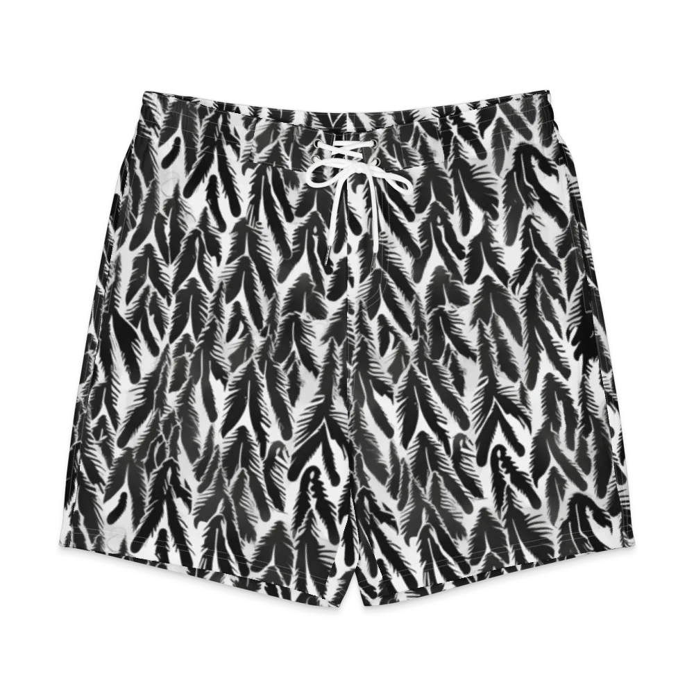 Inkwood Feather on Men's Board Shorts — Front