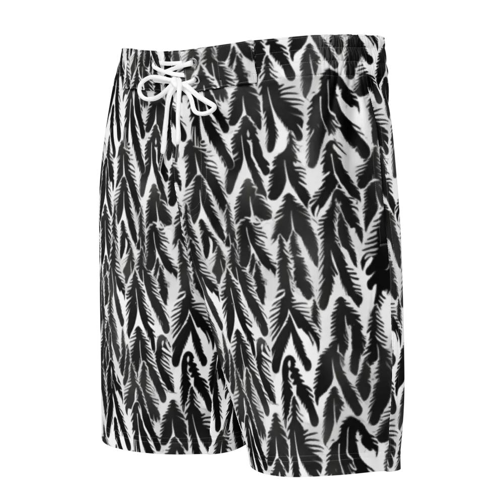 Inkwood Feather on Men's Board Shorts — Front