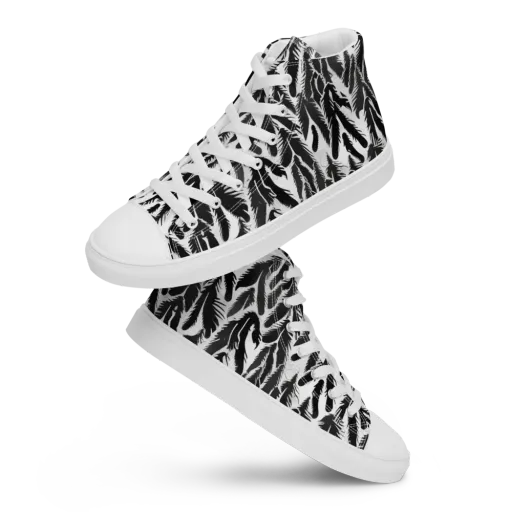 Inkwood Feather on a Men's High Top Canvas Shoes