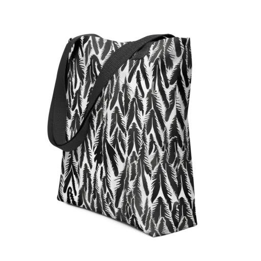 Inkwood Feather on a Tote Bag