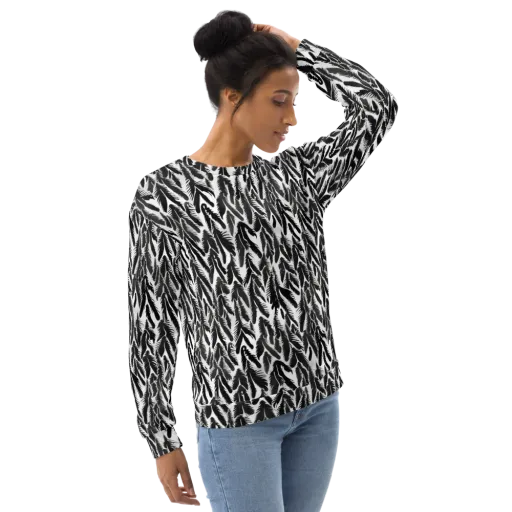 Inkwood Feather on a Sweatshirt