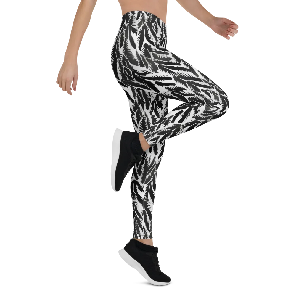 Inkwood Feather on Leggings — Right