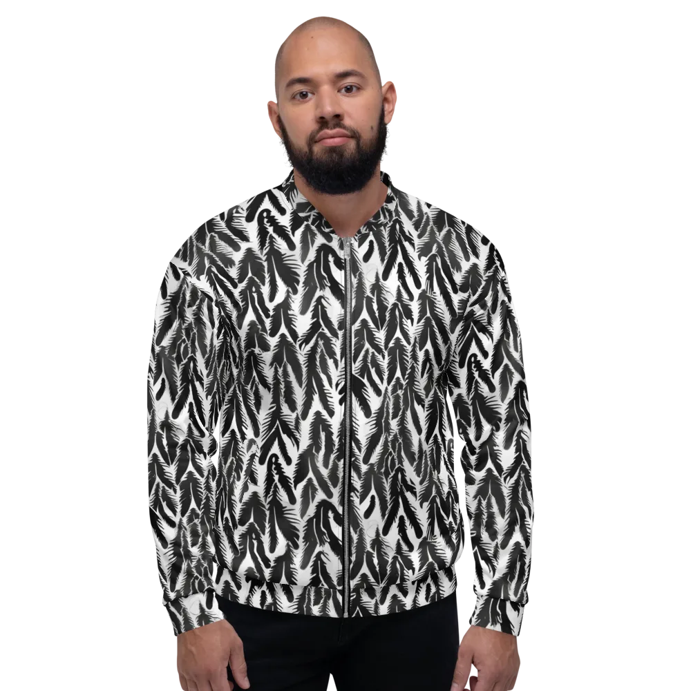 Inkwood Feather on Bomber Jacket — Front