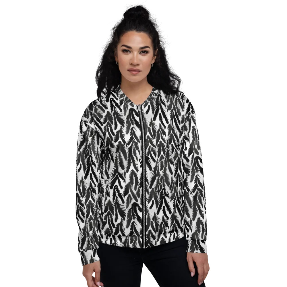 Inkwood Feather on Bomber Jacket — Front