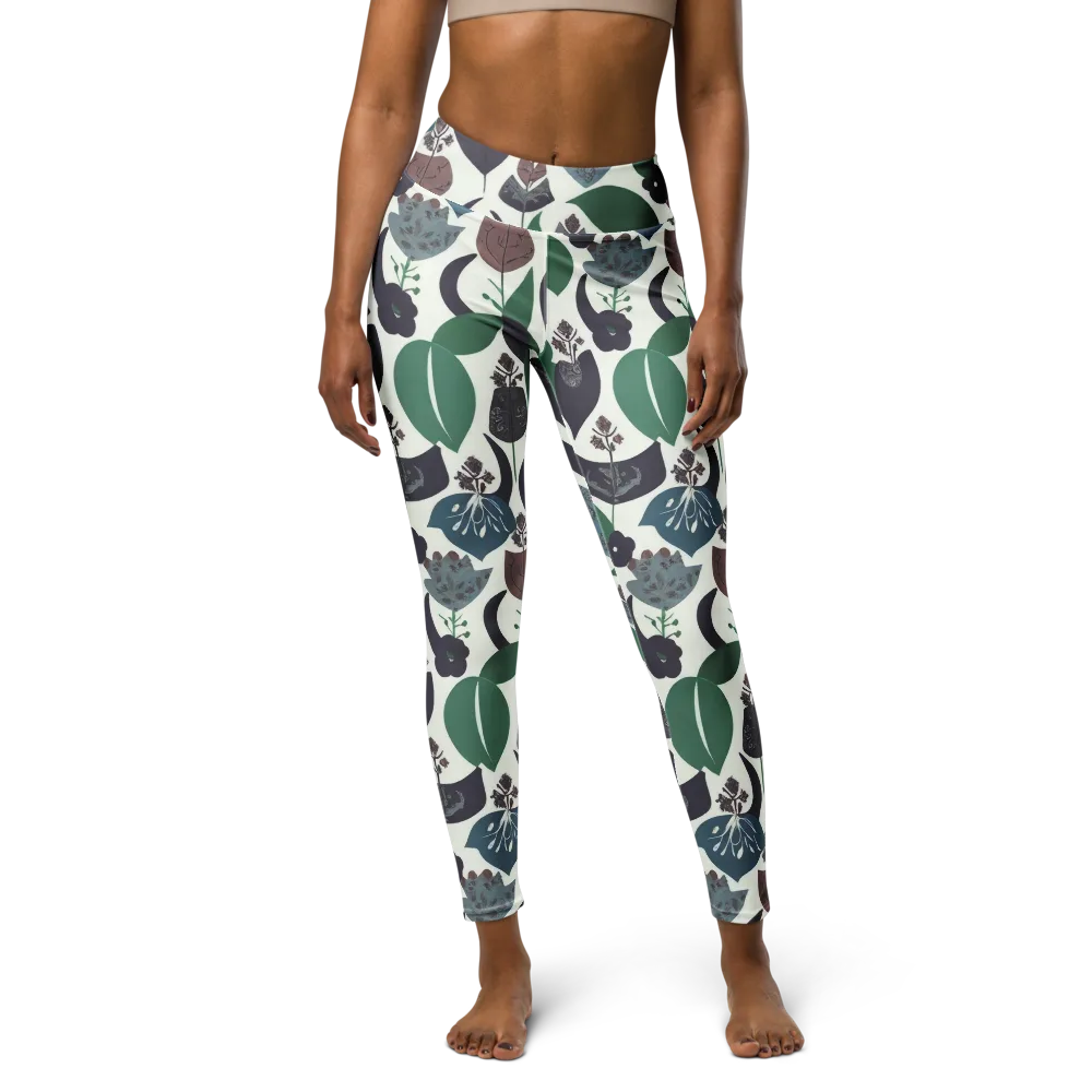 Botanical Relics on Yoga Leggings — Front
