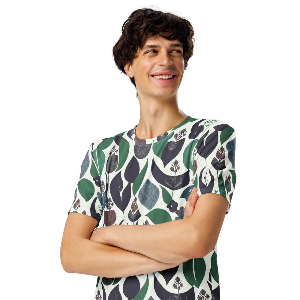 Botanical Relics on Men's Crew Neck T-Shirt — Left Front
