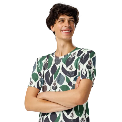 Botanical Relics on a Men's Crew Neck T-Shirt
