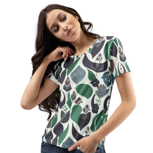 Botanical Relics on a Women's Crew Neck T-Shirt