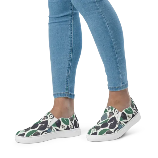 Botanical Relics on a Women's Slip-On Canvas Shoes