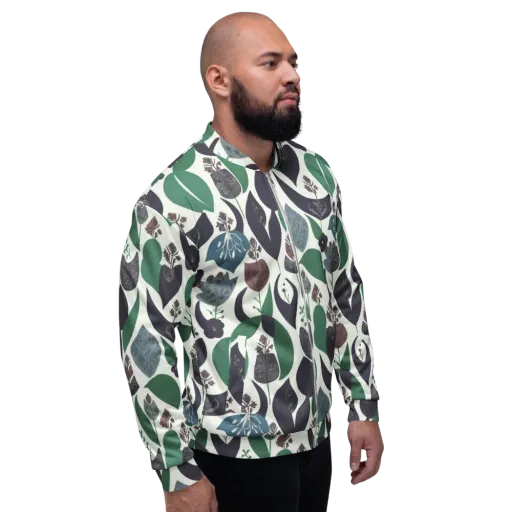 Botanical Relics on a Bomber Jacket