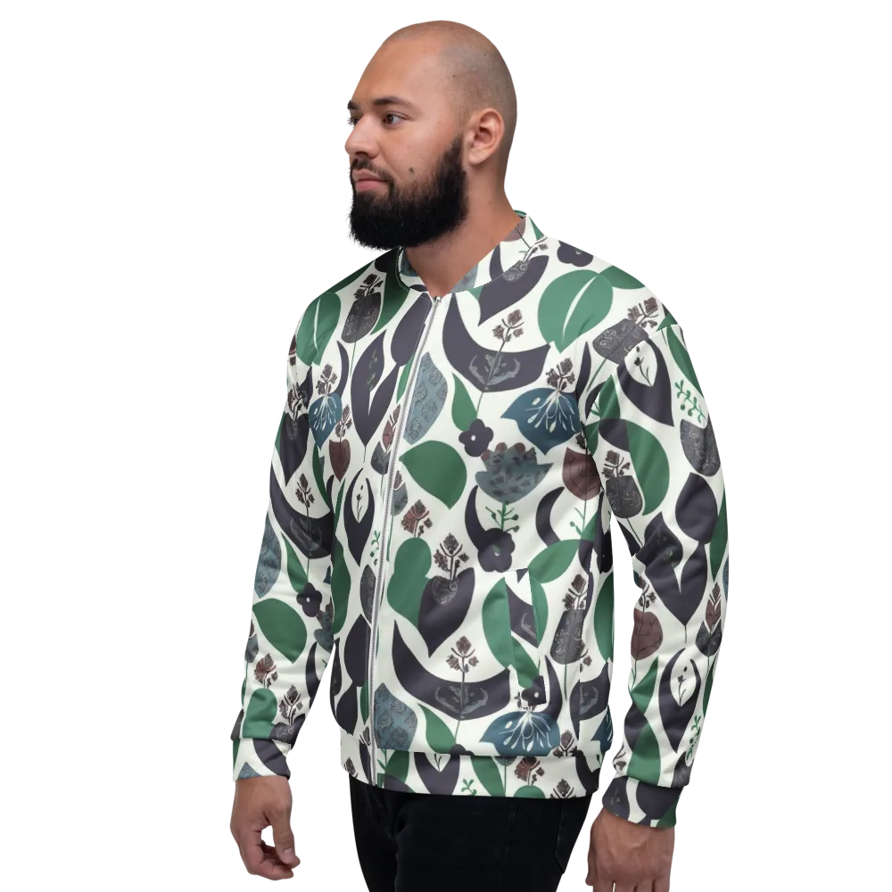 Botanical Relics on Bomber Jacket — Left