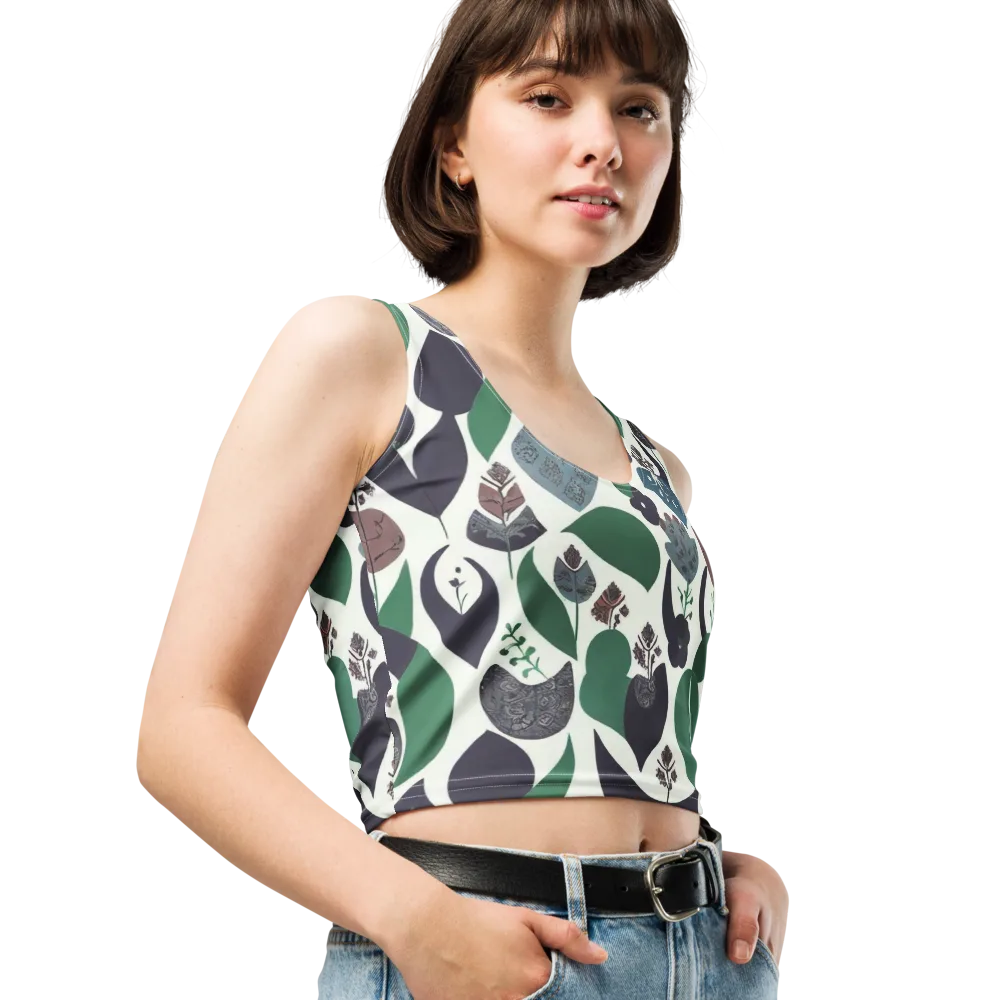 Botanical Relics on Crop Top — Right Front