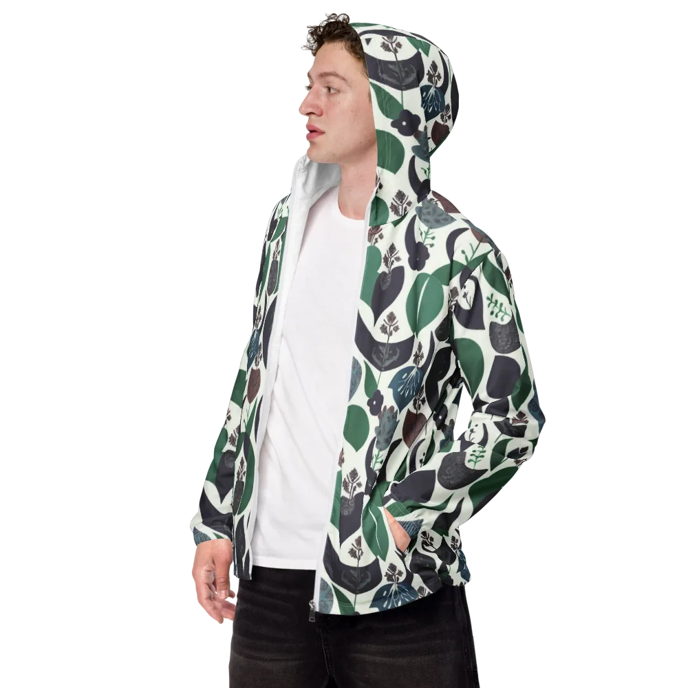 Botanical Relics on Men's Windbreaker — Left Front