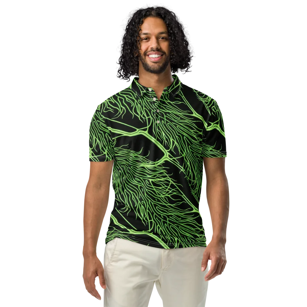 Glow Anatomy on Men's Slim Fit Polo Shirt — Front