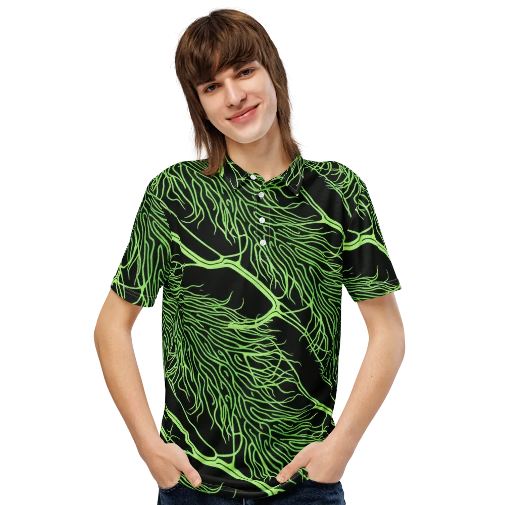 Glow Anatomy on Men's Slim Fit Polo Shirt — Front