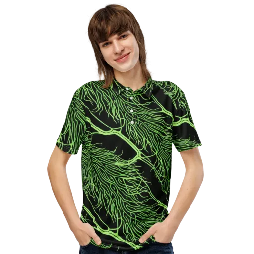 Glow Anatomy on a Men's Slim Fit Polo Shirt
