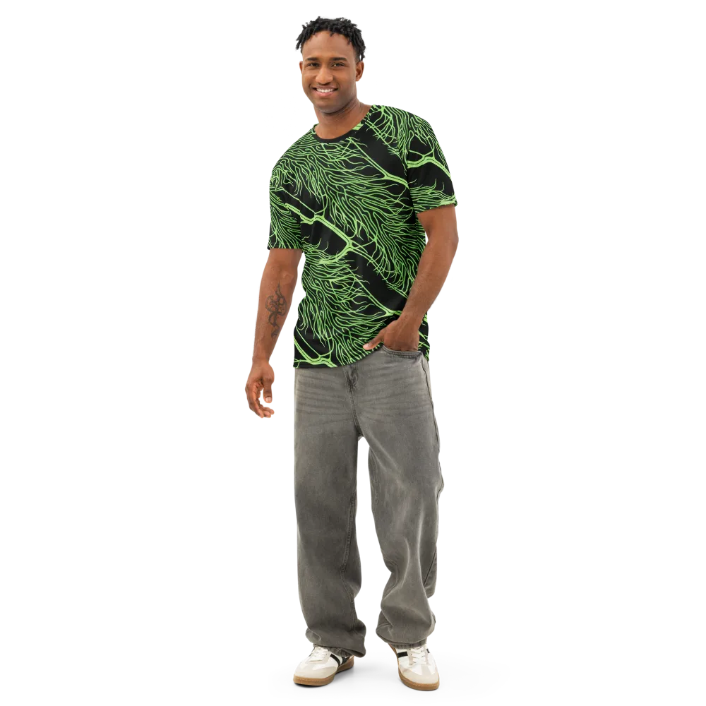 Glow Anatomy on Men's Cotton Crew Neck T-Shirt — Front