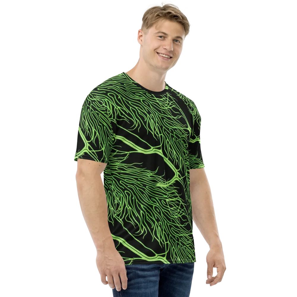 Glow Anatomy on Men's Crew Neck T-Shirt — Right