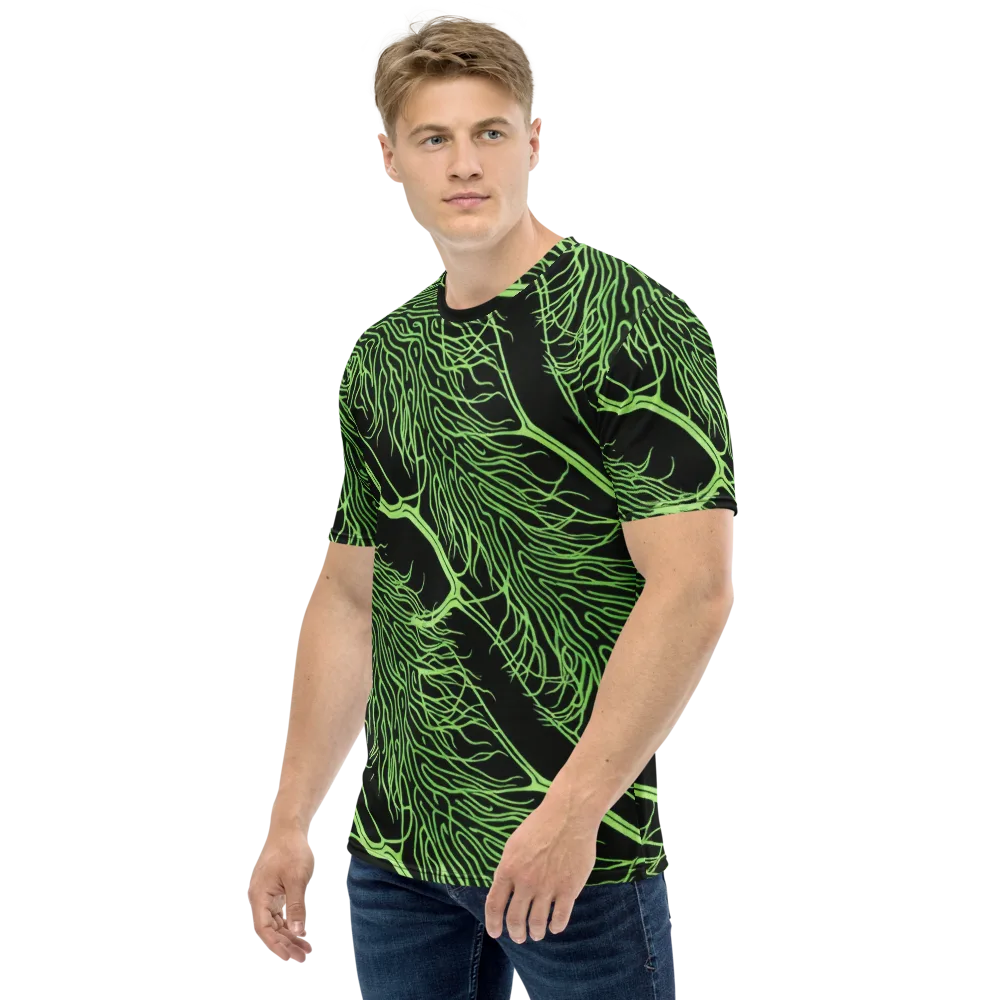 Glow Anatomy on Men's Crew Neck T-Shirt — Left