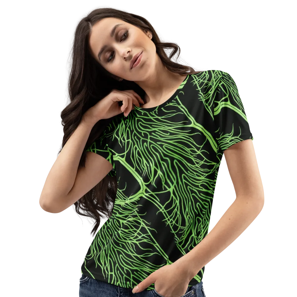 Glow Anatomy on Women's Crew Neck T-Shirt — Left Front