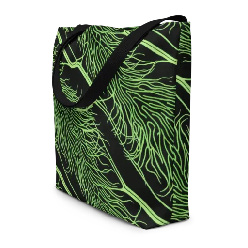 Glow Anatomy on a Large Tote Bag W/ Pocket