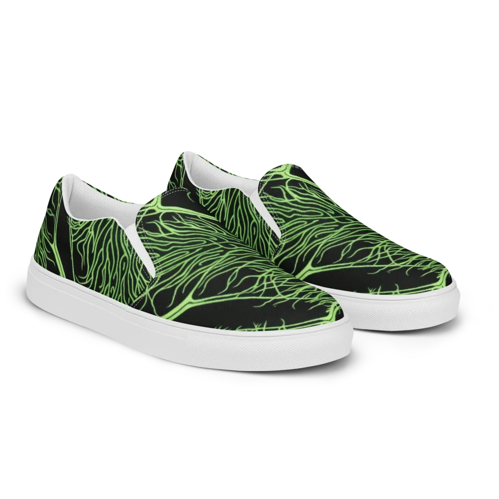Glow Anatomy on Women's Slip-On Canvas Shoes — Right Front