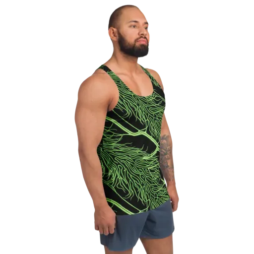 Glow Anatomy on a Men's Tank Top