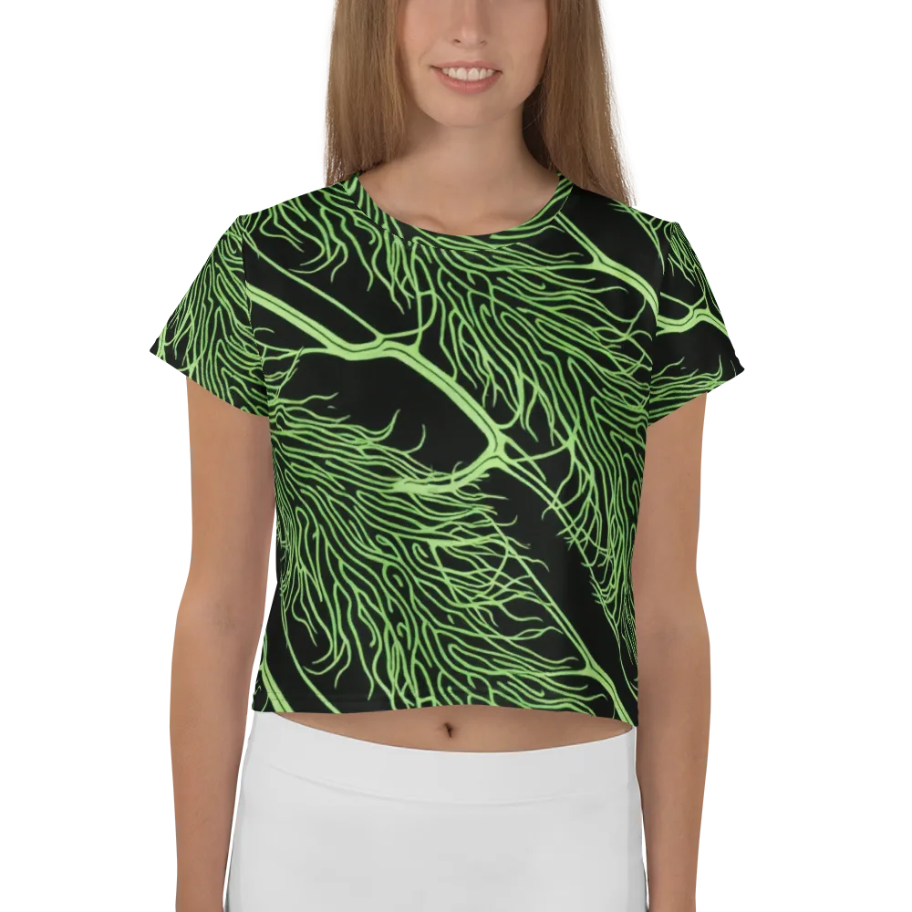 Glow Anatomy on Crop Tee — Front
