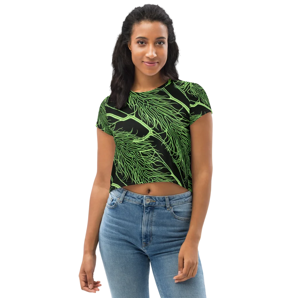 Glow Anatomy on Crop Tee — Front