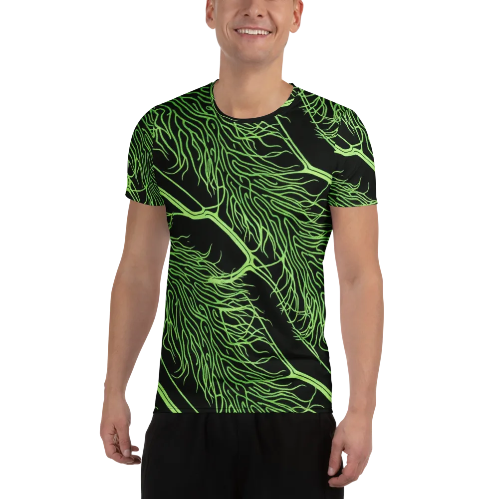 Glow Anatomy on Men's Athletic T-Shirt — Front