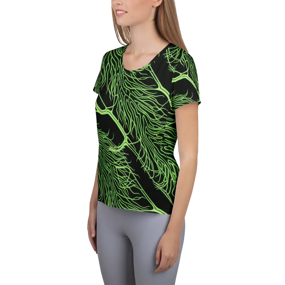 Glow Anatomy on Women's Athletic T-Shirt — Left