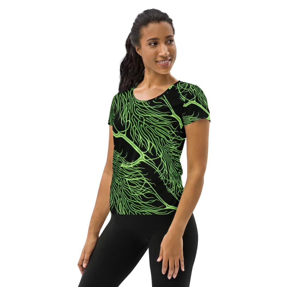 Glow Anatomy on Women's Athletic T-Shirt — Left
