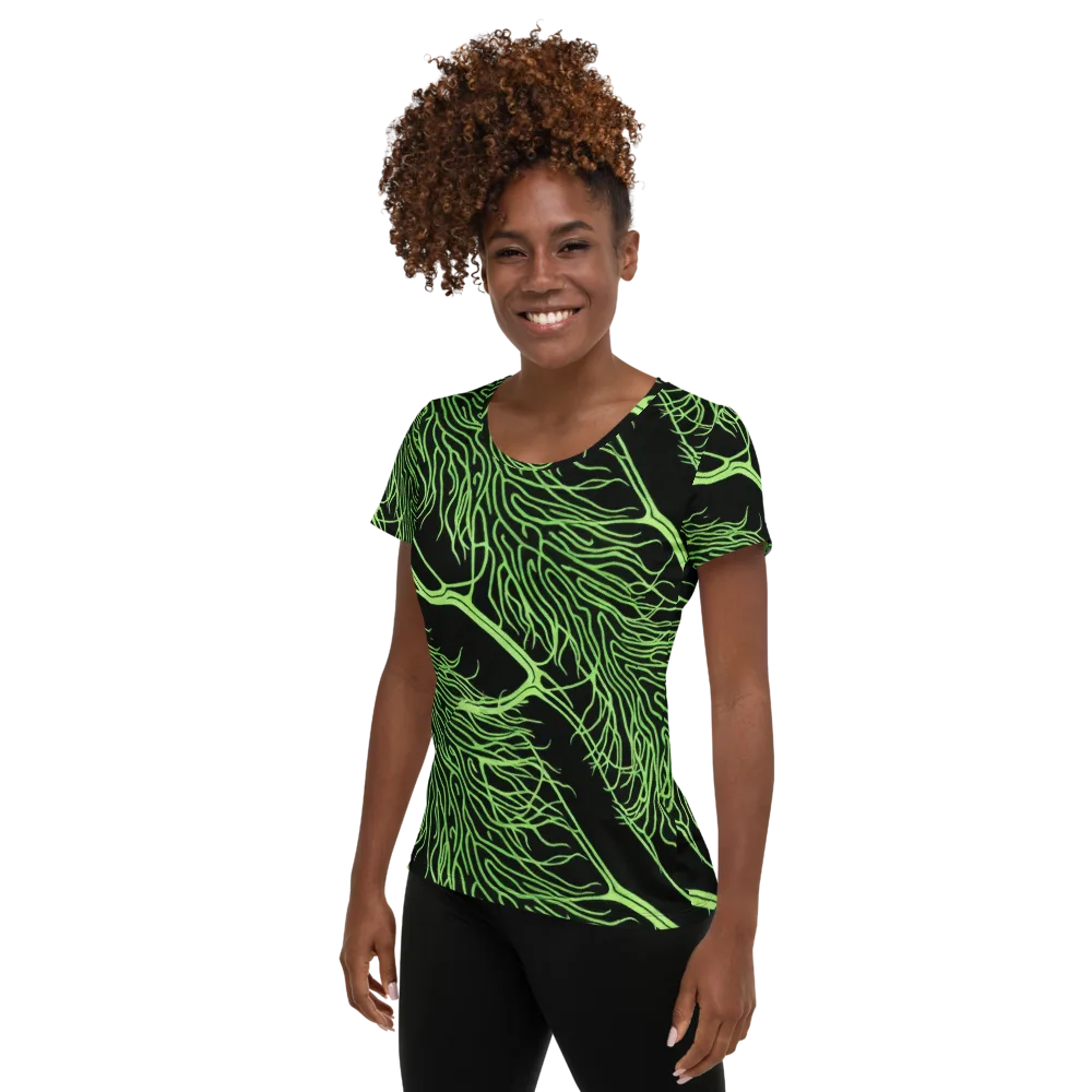 Glow Anatomy on Women's Athletic T-Shirt — Left