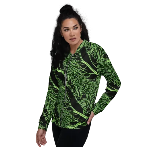 Glow Anatomy on a Bomber Jacket