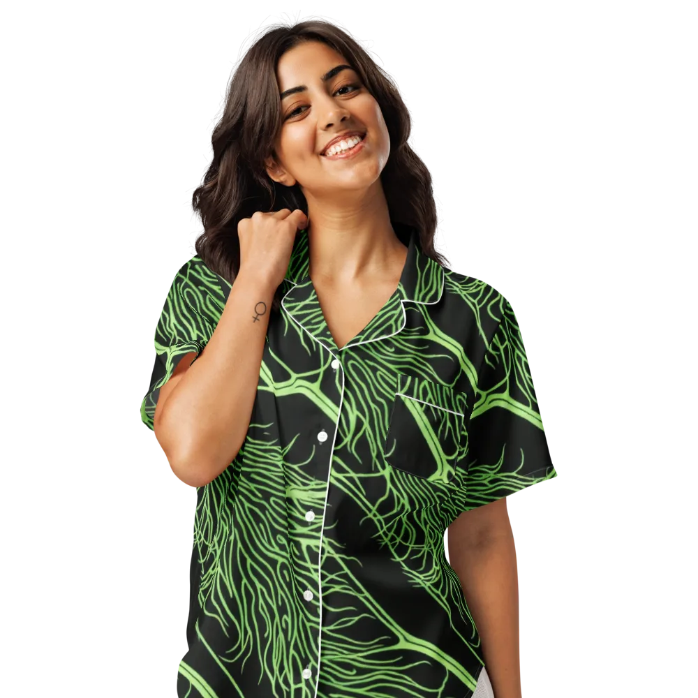 Glow Anatomy on Women's Short Sleeve Pajama Top — Front