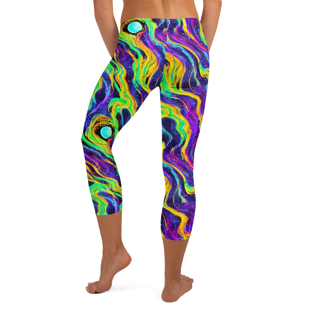 Jackson Swirl on Capri Leggings — Back