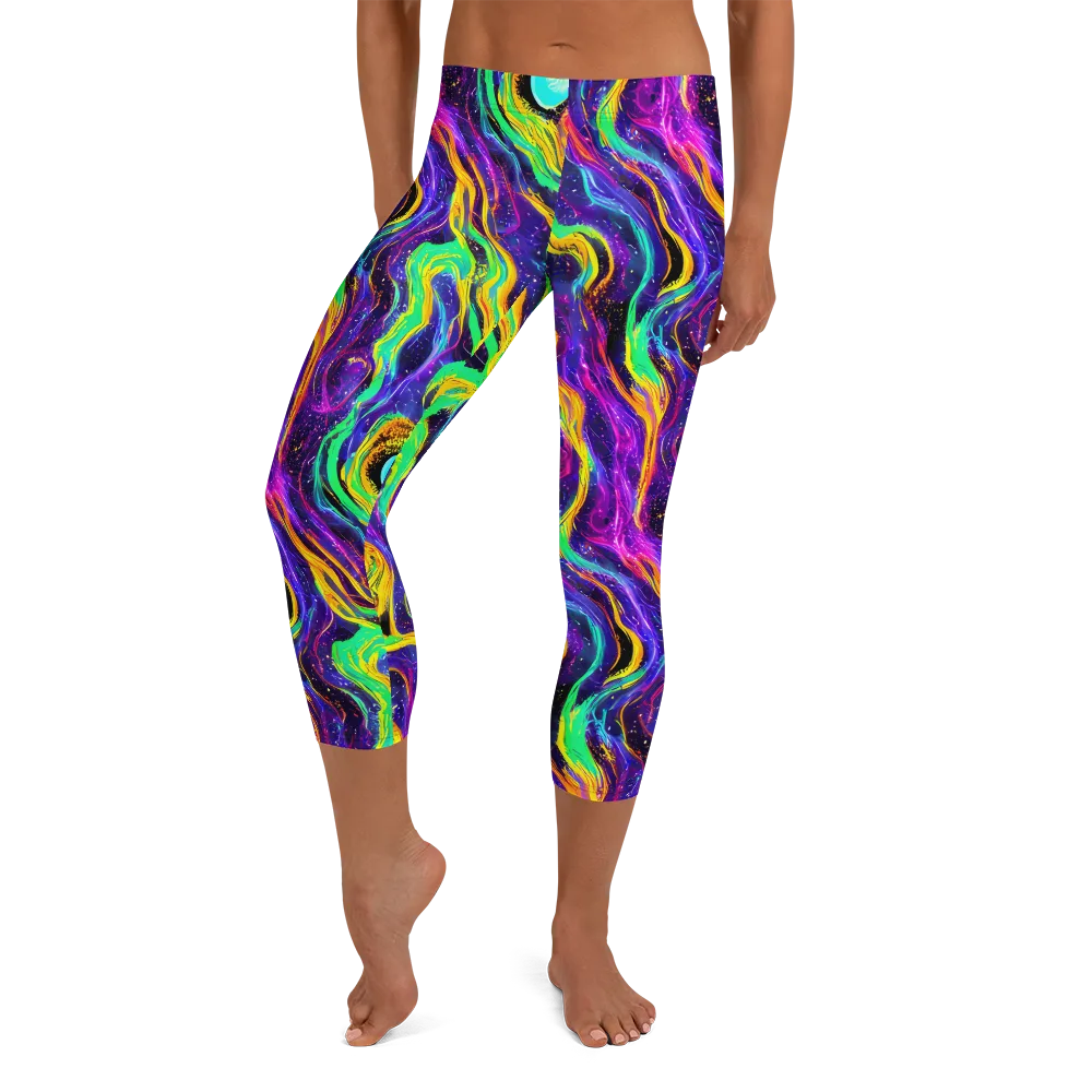 Jackson Swirl on Capri Leggings — Front