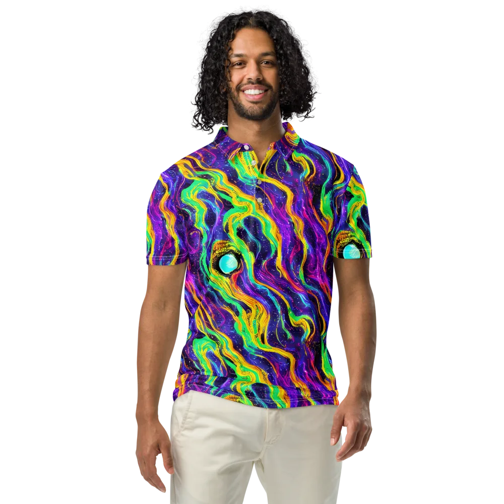 Jackson Swirl on Men's Slim Fit Polo Shirt — Front
