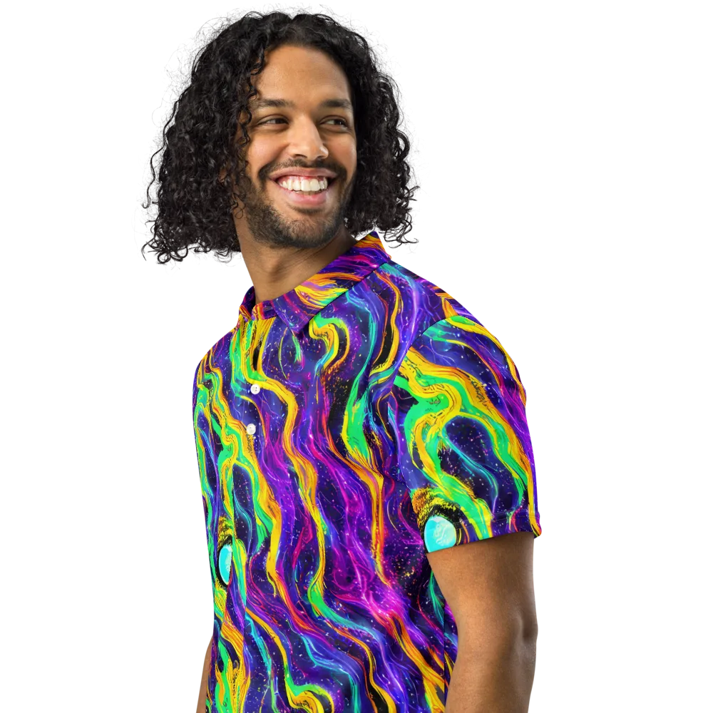 Jackson Swirl on Men's Slim Fit Polo Shirt — Left Front