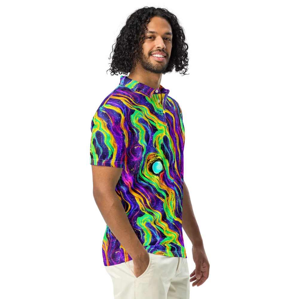 Jackson Swirl on Men's Slim Fit Polo Shirt — Right Front