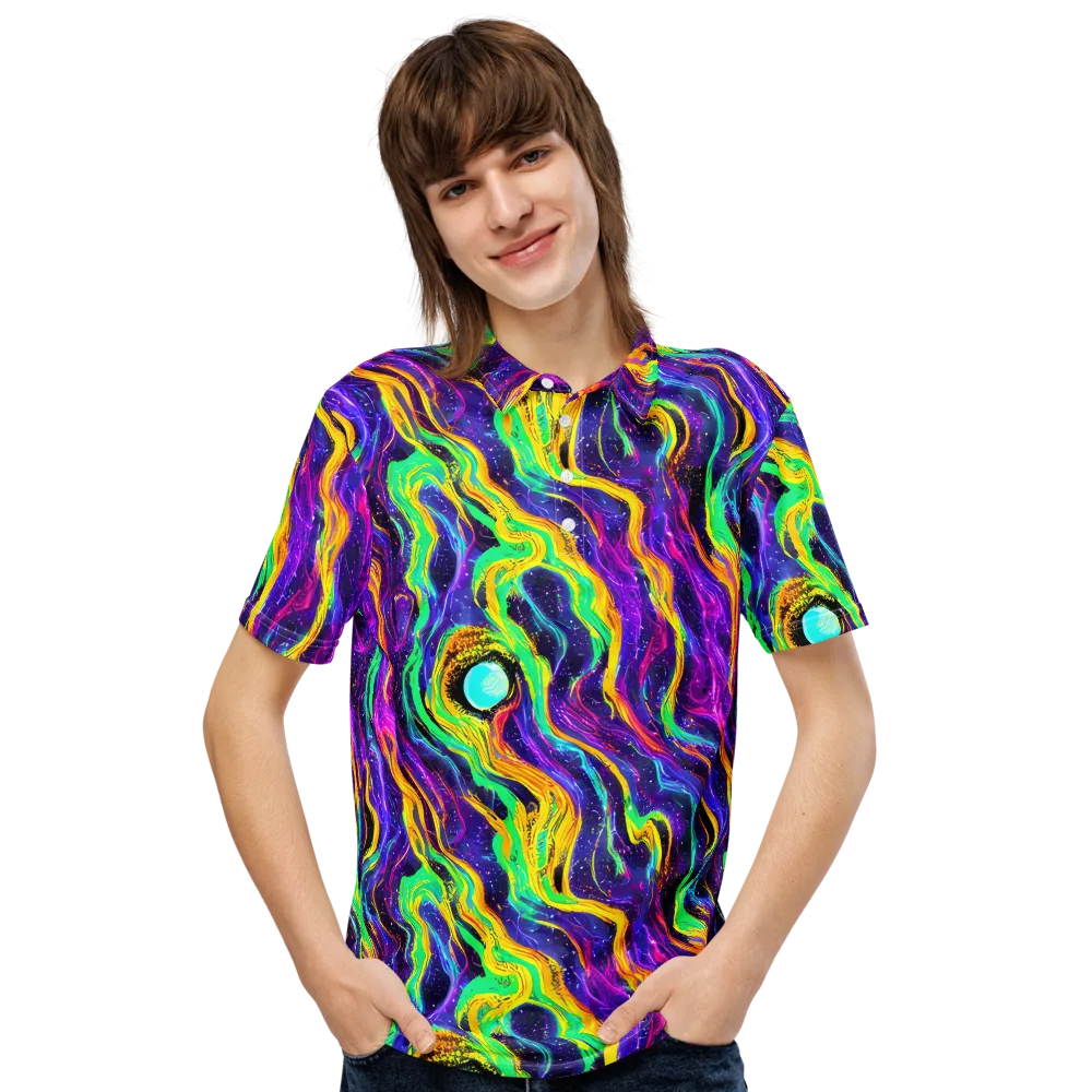 Jackson Swirl on Men's Slim Fit Polo Shirt — Front