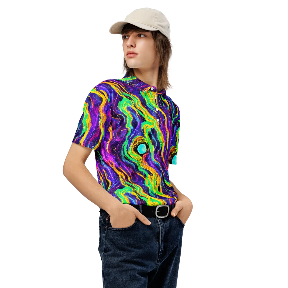 Jackson Swirl on Men's Slim Fit Polo Shirt — Right Front